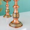 Koperen olielamp, een prachtige Perzische traditionele lamp in khatamkari stijl