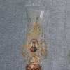 Koperen olielamp, vintage Perzische stijl met elegant handgemaakt turquoise inlegwerk