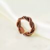 Koperen Ring met Smal Gevlochten Ontwerp