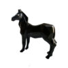 Zwart kubistisch paardenbeeldje – Abstract geometrisch