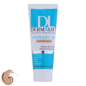 Dermalift Getinte Moisturizer Crème voor Vette Huid – Natuurlijk Beige voor een Gladde Finish, 40 ml (2x)