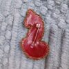Geborduurde Broche – Kat Zwart