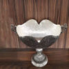 Gegraveerde Messing Kom met Zilver Plating, Bloem & Pauw Ontwerp