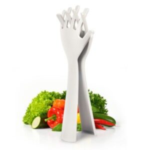 Ergonomische Handvormige Saladebestekken – Comfortabel & Efficiënt in Gebruik