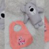 Baby slab flamingo en bloemprint Roze