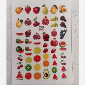 Fruit Nagelstickers – Assortiment (5 stuks)