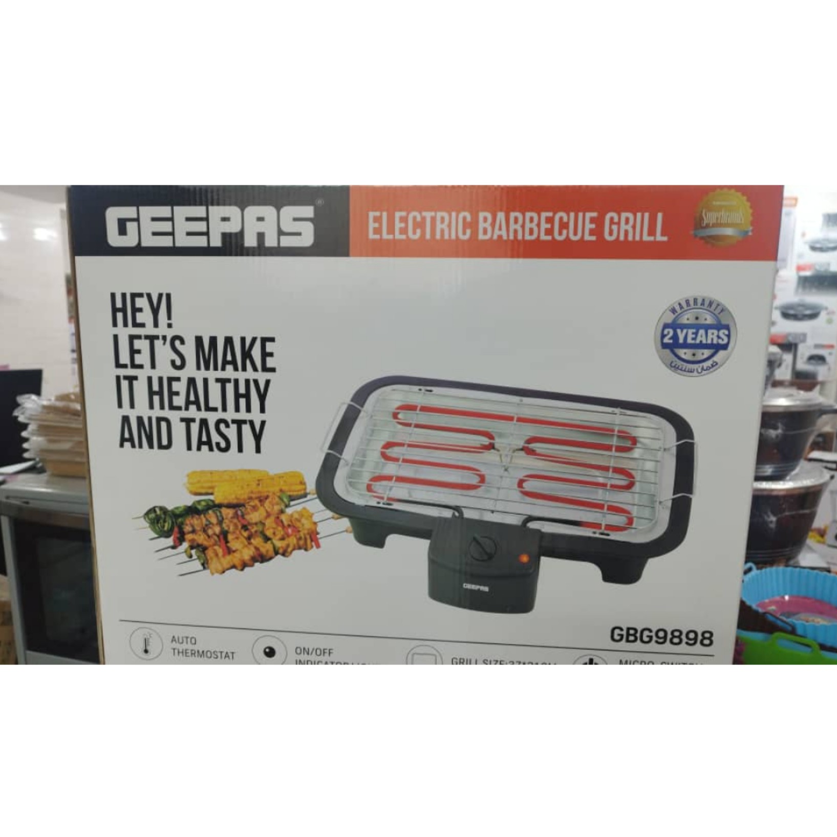 Geepas Elektrische Tafelgrill – Voor Indoor BBQ