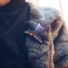 Handgemaakte broche visontwerp – Purper