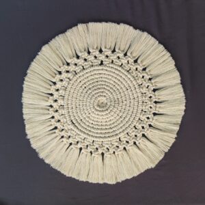 Handgemaakte Macramé Placemat – Crème