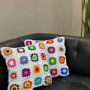 Handgeweven Gehaakte Kussenset – Bloemen (Set van 2)