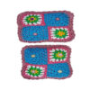 Handgeweven gehaakt kussenset – Roze (set van 2)