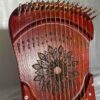 Harika 16-snarige mahonie lier harp, mandala gegraveerde melodie