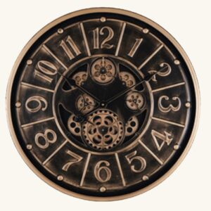 Industriële Steampunk tandwiel klok – Metalen wanddecoratie