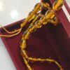 Islamitische Amber Celine Rozenkrans met 33 Gebedskralen Tasbih Glitterpatroon