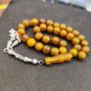 Islamitische Amber Rozenkrans Handgemaakte Amber Tasbih – Opbeurende Citroengeur