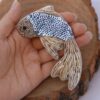 Chique Handgemaakte Broche – Zilveren Vis