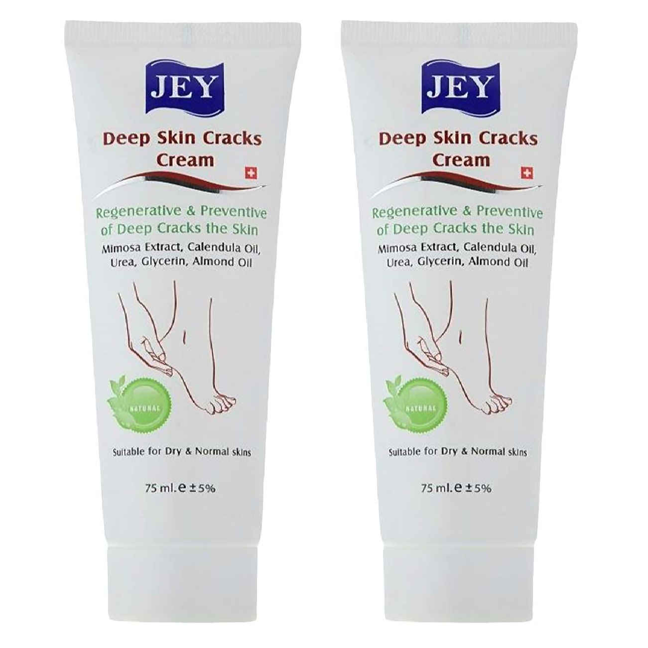 Jey Hand- en Voetscheurcrème – 75 ml Mimosa Model Pack van 2