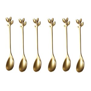 Theelepelset met Bladontwerp – Elegante 6-delige Collectie voor Stijlvol Dineren