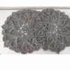 Macramé Placemat Grijs Bloemenkant – Handgemaakt Kleedje