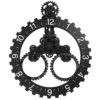 Mechanische Tandwiel Wandklok met Kalender – Zwart