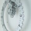 Mechanische Tandwiel Wandklok – Zilver (Rond)