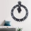 Mechanische Tandwiel Wandklok – Zilver (Rond)
