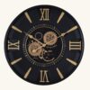 Metalen Tandwiel Wandklok – Steampunk Industrieel