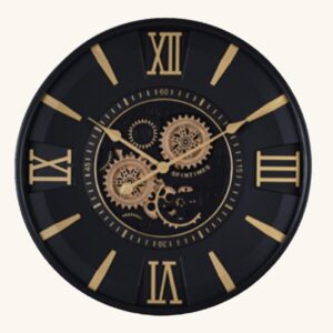 Metalen Tandwiel Wandklok – Steampunk Industrieel