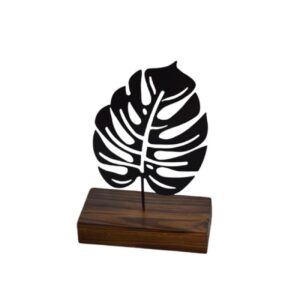 Metalen minimalistische sculptuur – Abstract Blad