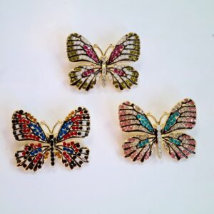 Moderne Vlinder Broche – Edelsteen Ontwerp