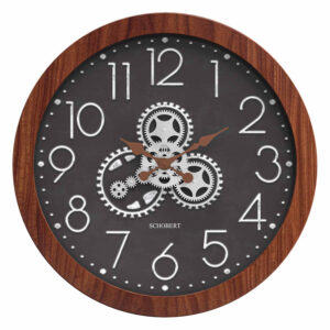 Bewegende Tandwiel Wandklok – Houten Steampunk Mechanisme