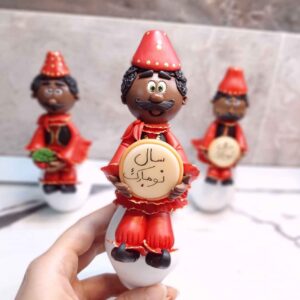 Perzische Hadji Firoez aardewerk pop – Nowruz decoratie