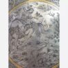 Perzisch Messing Dienblad - Zilver Tin-gecoat met Gedetailleerde Gravure