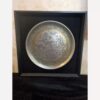 Perzisch Messing Dienblad - Zilver Tin-gecoat met Gedetailleerde Gravure