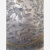 Perzisch Messing Dienblad - Zilver Tin-gecoat met Gedetailleerde Gravure