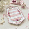 Polyresin Dienblad – Delicaat Bloemen & Golvende Rand Ontwerp