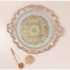 Polyresin Dienblad – Handgeschilderd Detail & Golvende Rand