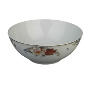 Porseleinen Kom Perfect voor Soep & Salade met Bloemenpatroon in Roze (Set van 2)