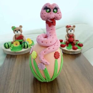 Aardewerken Slang Figuur voor Nowruz & Haft-Sin (Set van 2)
