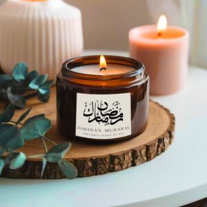 Geurende islamitische kaars – Ramadan Mubarak (10x)