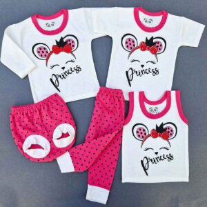 Baby Outfit Set Prinses Muis Roze (5-delig)