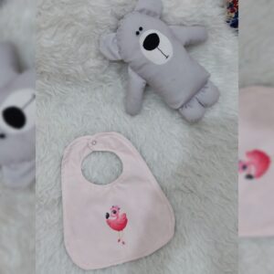 Roze Babyslabbetje met Flamingo