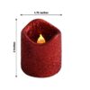 LED Waxinelichtjes Rood Glitter – Feestelijke Set van 10