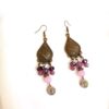 Traditionele Ketting en Oorbellen Set met Paarse Jade en Kristal