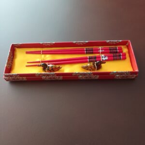 Bamboe Eetstokjes – Panda Patroon (Rood)