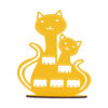 Houten sieradenstandaard met kattenontwerp