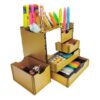 Houten Make-up en Schrijfwaar Standaard met 4 Laden