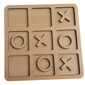 Houten boter-kaas-en-eieren spel – Tijdloos strategiespel