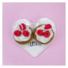 Ambachtelijke Cupcake Kaars Framboos & Slagroom (Set van 2)