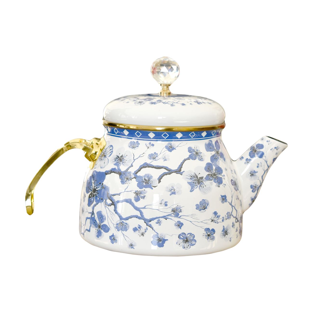 Emaille ketel- en theepotset – Klassiek ontwerp
